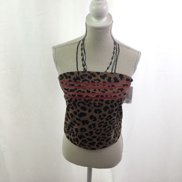 Flirtitude Active Crop Top Chocolate Leopard M - Picture 1 of 14